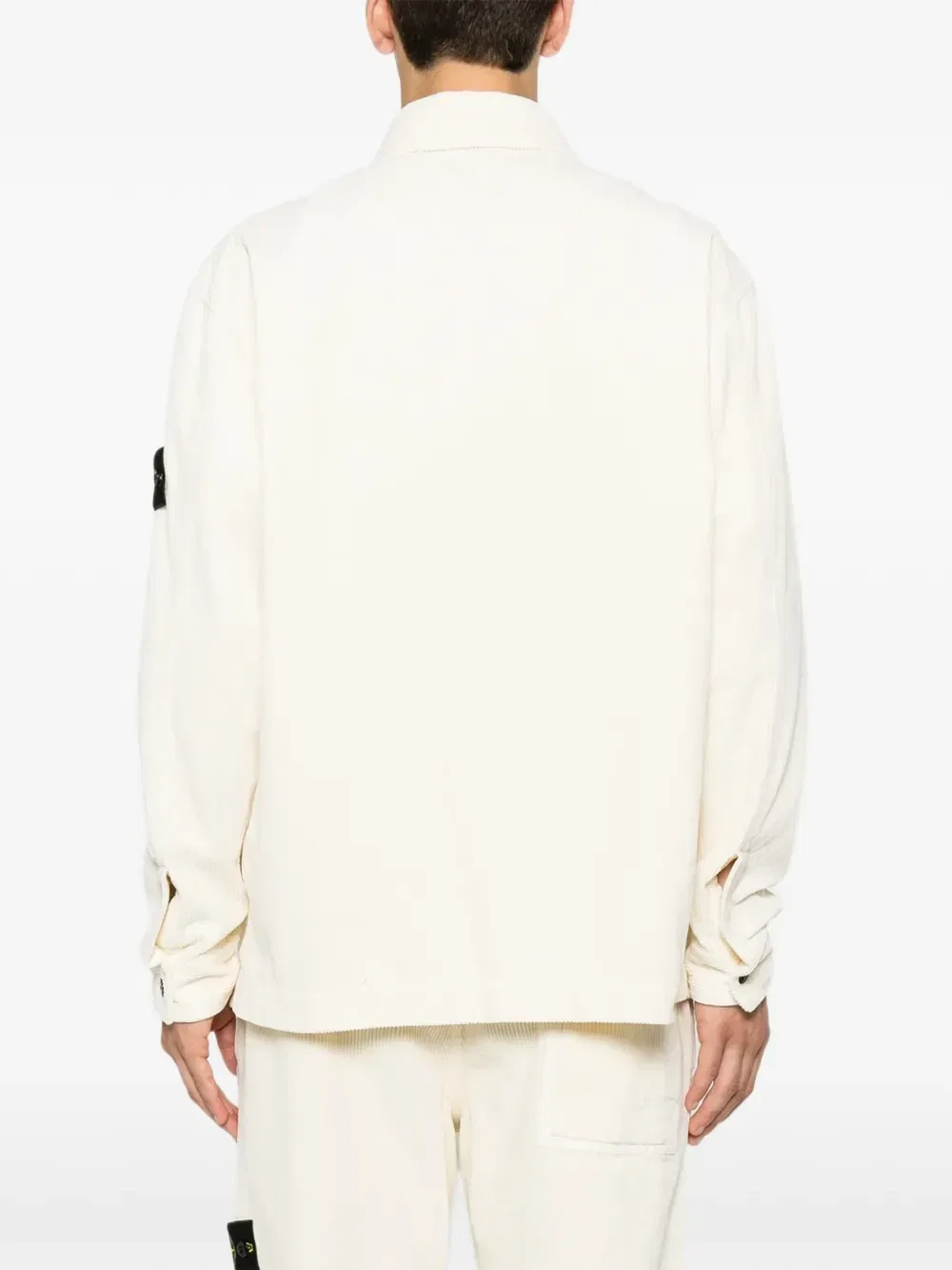 Рубашка из вельвета с нагрудным карманом Stone Island, белый — фото 4