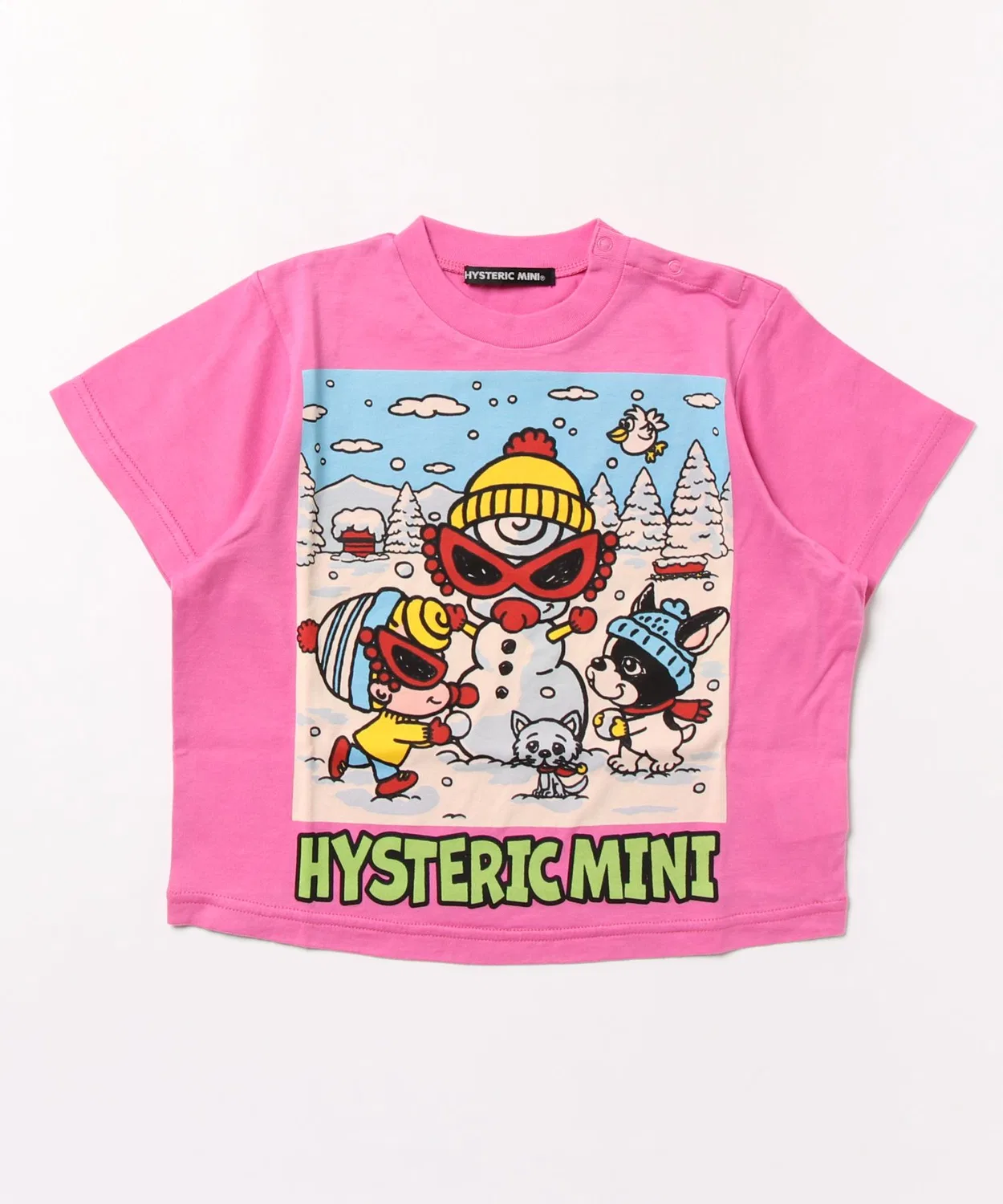 Детская футболка с длинным рукавомLET'S MAKE A SNOWMAN WITH J HYSTERIC MINI, Pink