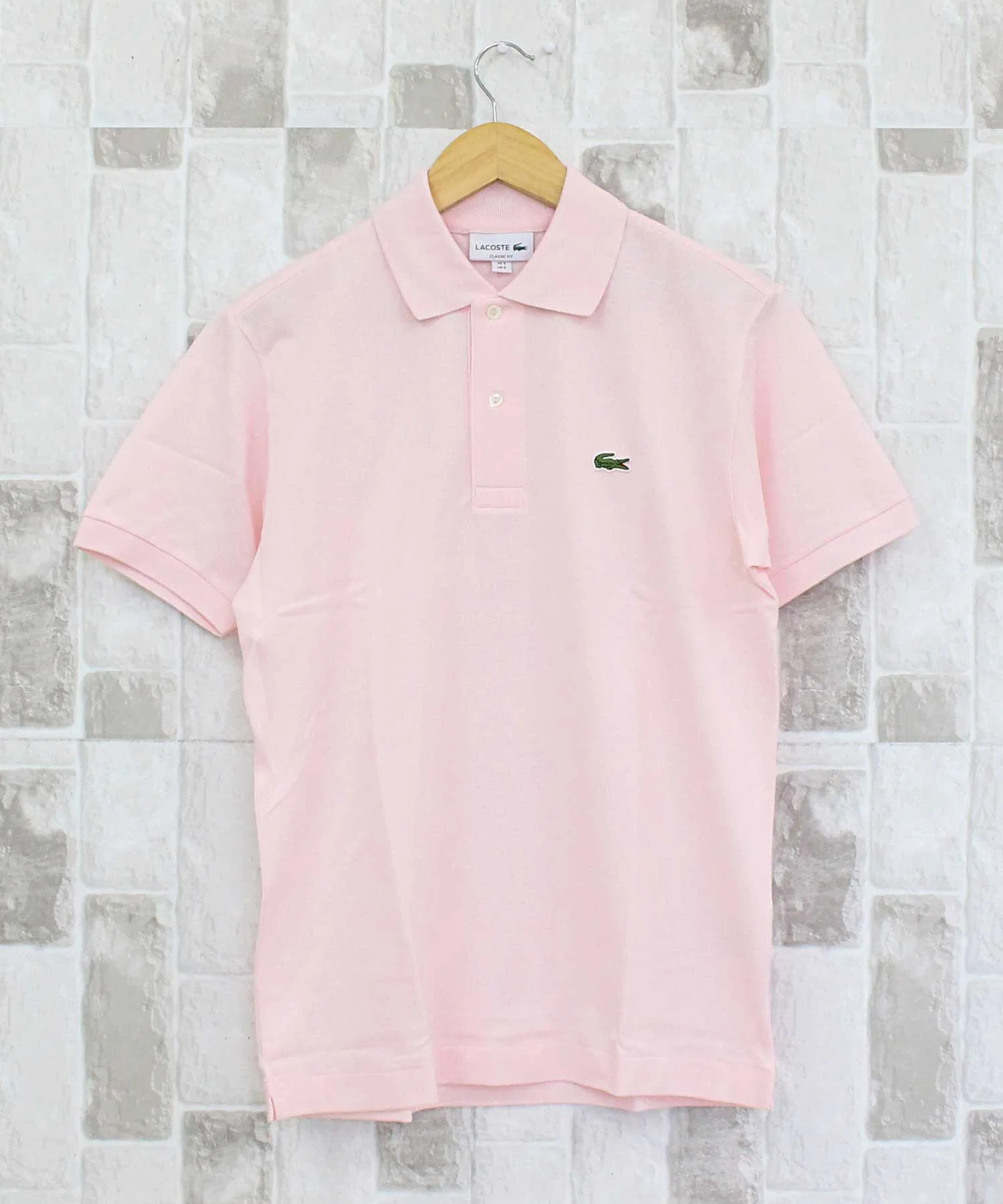 Рубашка-поло LACOSTE L.12.12, однотонная, синяя