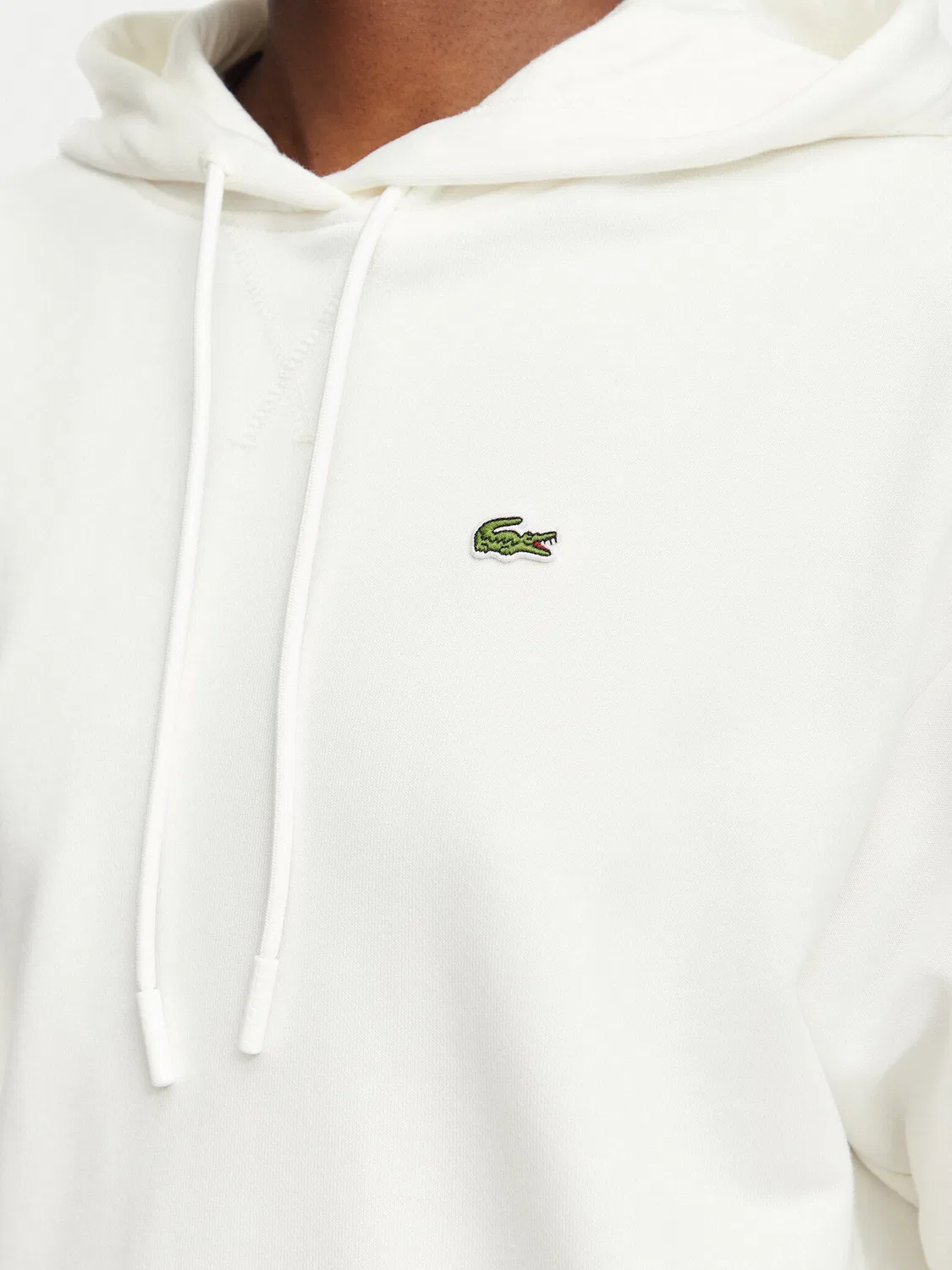 Женская толстовка стандартного кроя Lacoste, белый — фото 4