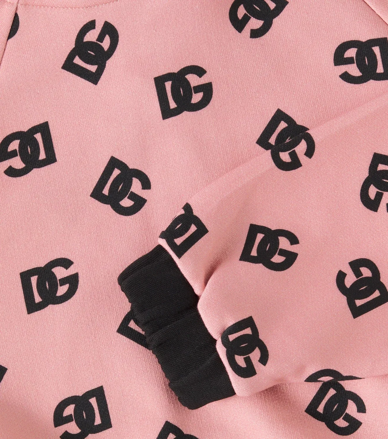 Толстовка хлопковая DG Nero Fosa Dolce&Gabbana Kids, розовый — фото 3
