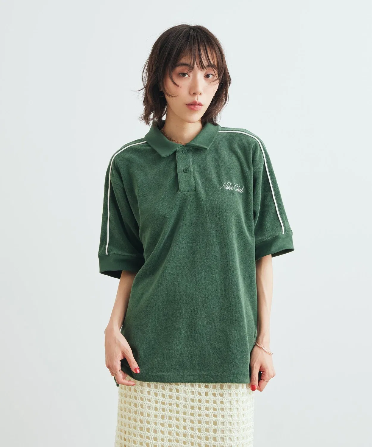 Мужское поло из футера Nike Sportswear Club Fir, Камуфляж