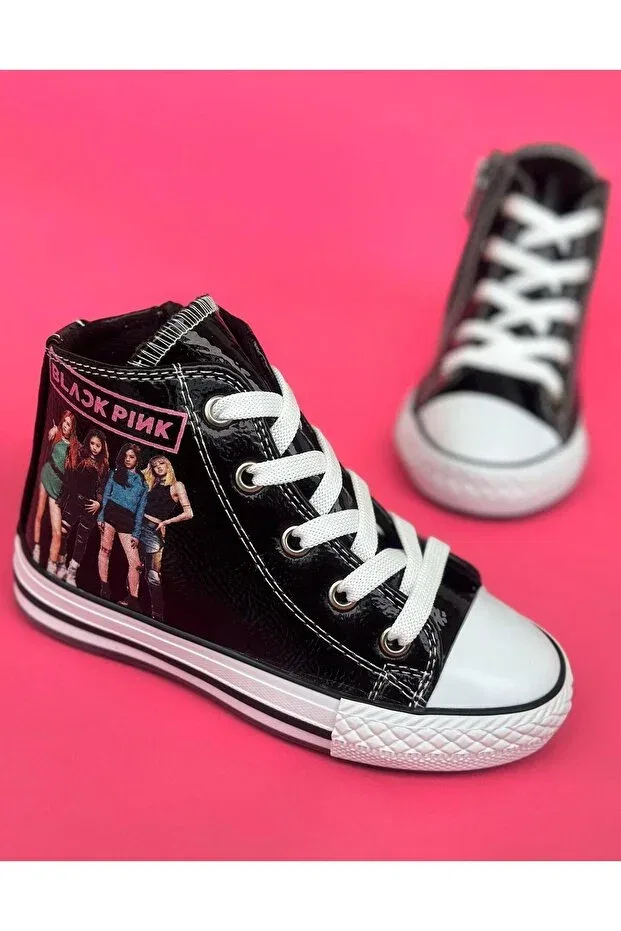 Детские ботинки для девочек с узором Surpie Shoes, Black