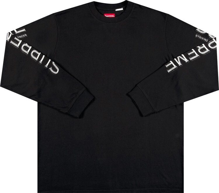 

Лонгслив Supreme Intarsia Sleeve Long-Sleeve Top 'Black', черный