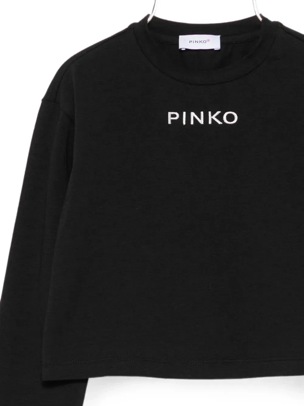 Футболка с вышитым логотипом Pinko Kids, черный — фото 3