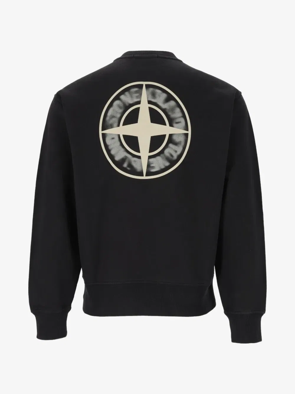 6100039 флис из органического хлопка Stone Island, черный — фото 2