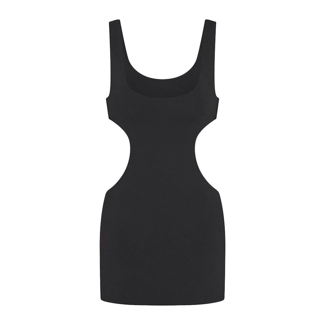 

Платье SKIMS Cotton Jersey Cut Out Mini, черный