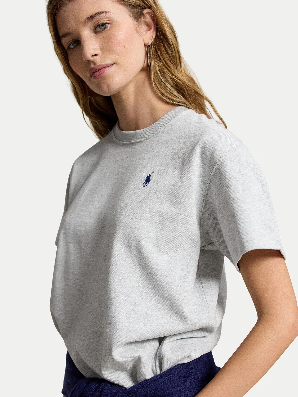 Женская футболка стандартного кроя Polo Ralph Lauren, серый — фото 4