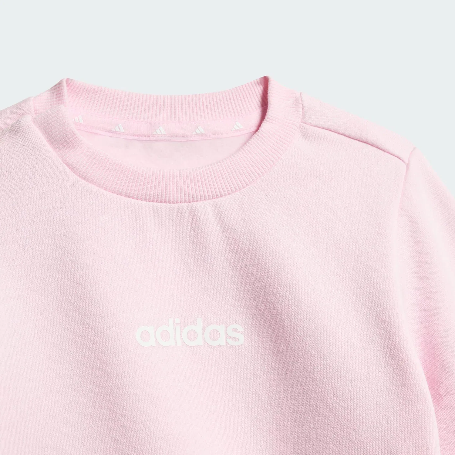 Детский спортивный костюм с принтом Essentials Kids Adidas, Altrosa Weiss Magentapink — фото 3