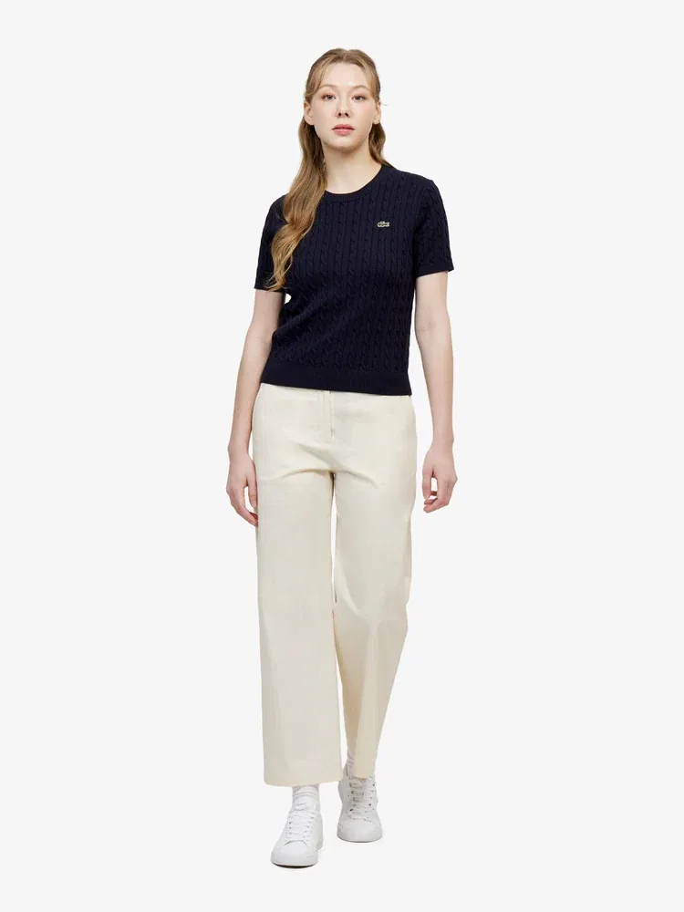 Брюки LACOSTE прямые летние, Ivory