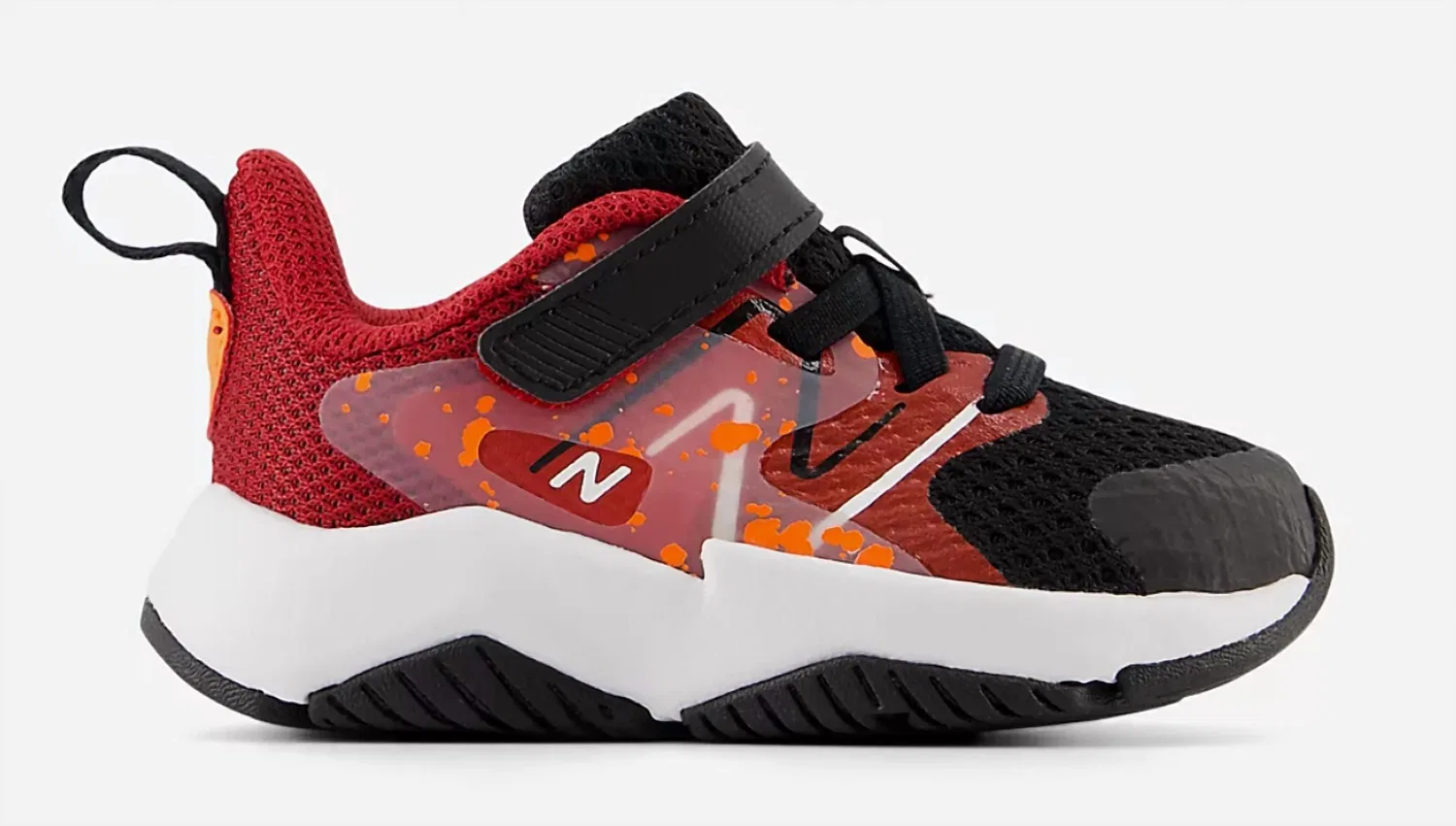 Детские кроссовки для мальчиков на шнурках-бингл Rave Run V2 New Balance, Black And Red