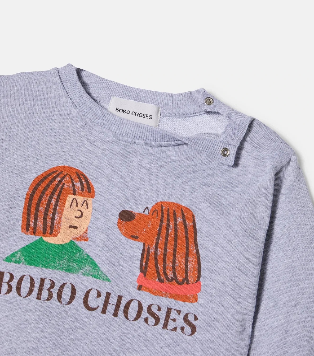 Свитшот из хлопка Baby Friends in a Pickle Bobo Choses, серый — фото 3