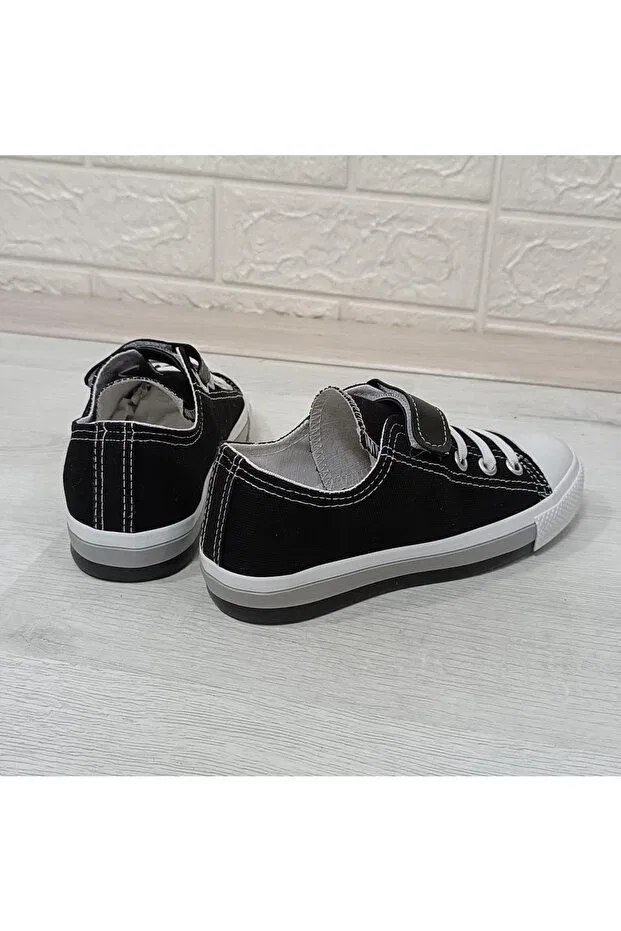 Детские кроссовки для девочек текстильные с липучкой Fiyra, Black — фото 3