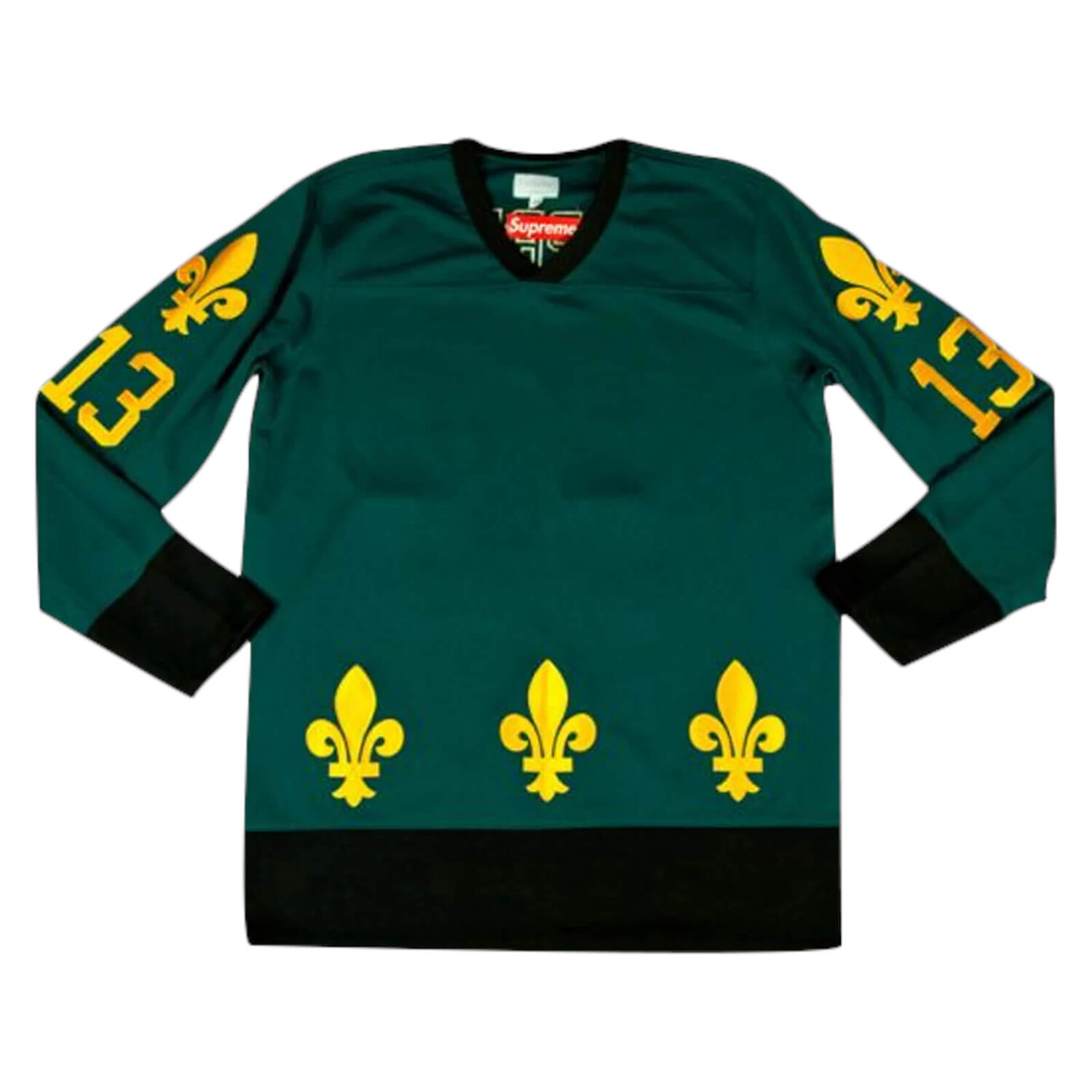 

Лонгслив Supreme Fleur De Lis Hockey Jersey, бирюзовый, Зеленый, Лонгслив Supreme Fleur De Lis Hockey Jersey, бирюзовый