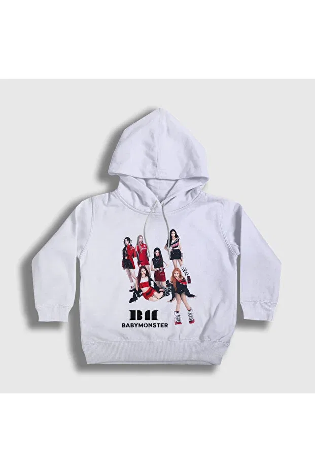 Детское худи с принтом Baby Monster Presmono, White