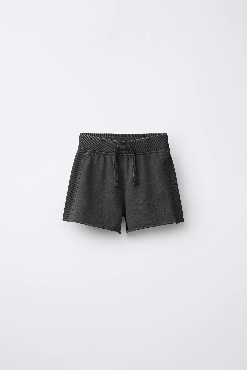 Спортивные шорты-бермуды с эффектом выцветания ZARA, Dark Grey