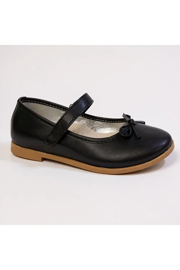 Детские балетки для девочек с принтом Orthopedic bowknot girls' ballerinas Tekiner, Black