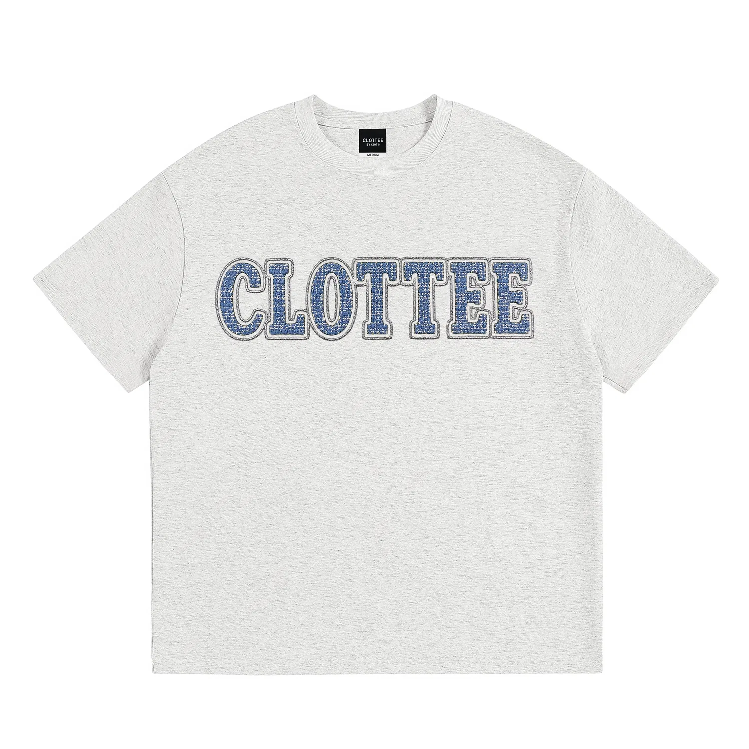 Детская футболка с круглым вырезом, прямого кроя, T Shirts Unisex, CLOT, Heather Gray