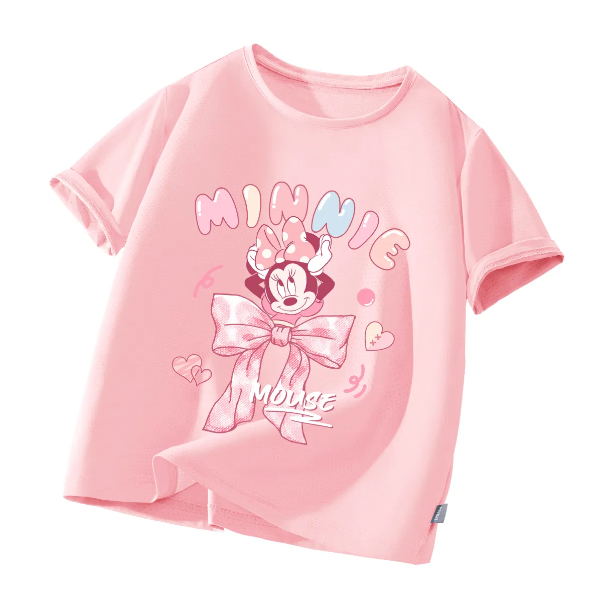 Детская футболка с круглым вырезом, тонкая, Disney, Pink
