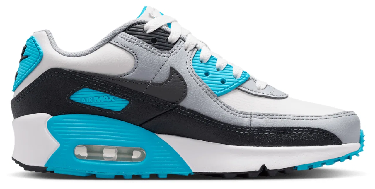 Кроссовки для мальчиков Air Max 90 Nike, цвет Platinum Tint/Iron Grey/Blue Lightning