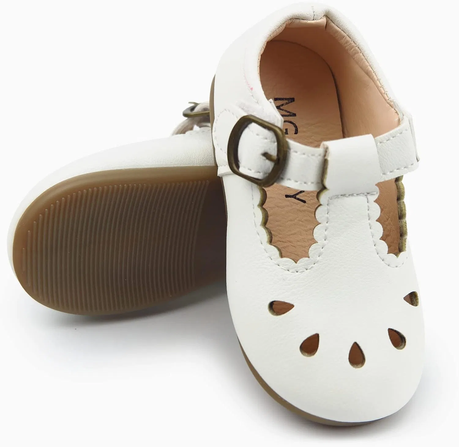 Детские туфли Мэри Джейн с бантом для девочек WILLFUN, White — фото 3