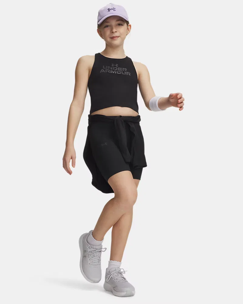 Велошорты детские с внутренним швом 16,5 см, влагоотводящие, UA Motion UnderArmour, Black/Jet Gray — фото 3