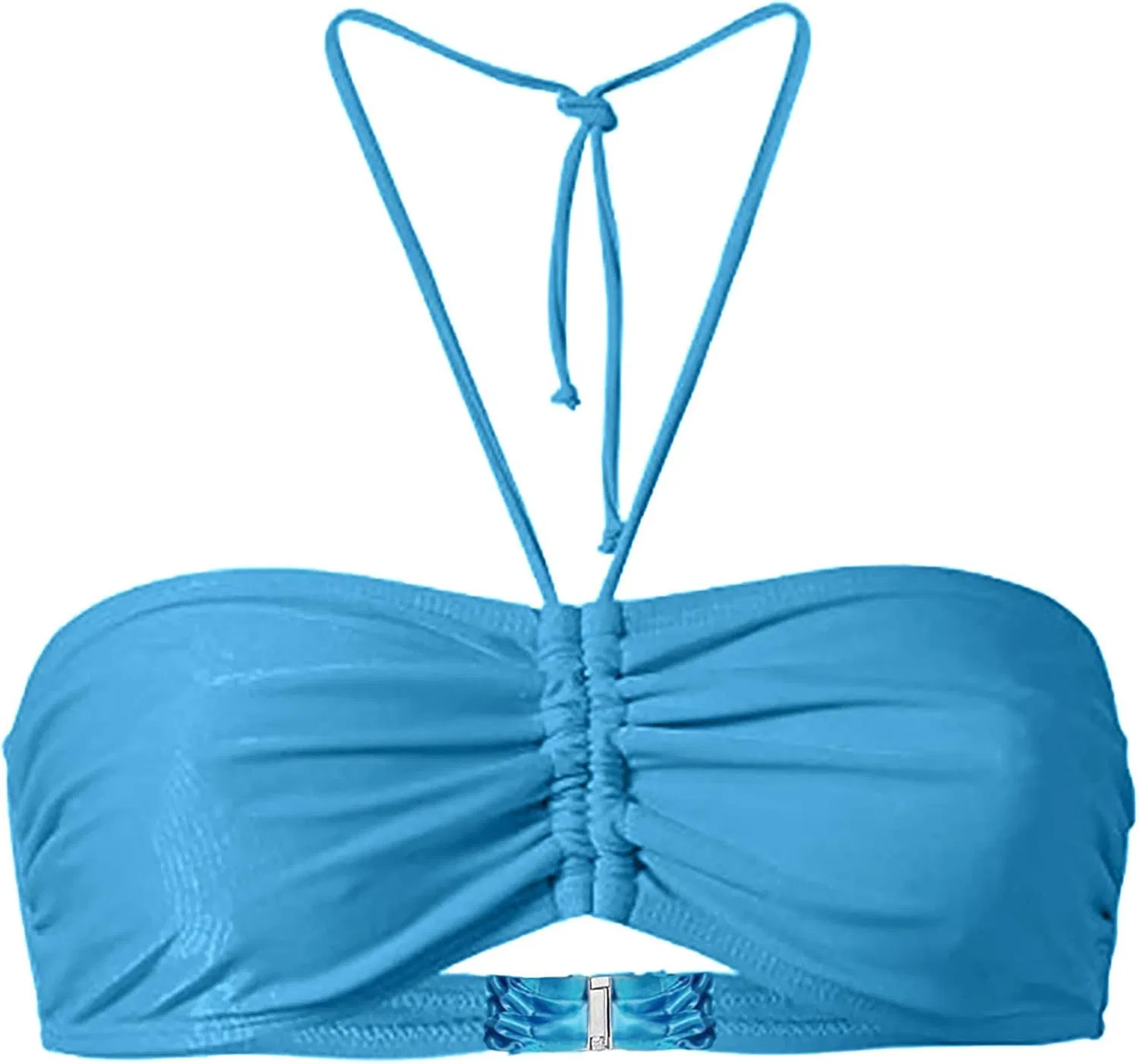 Женский бандо топ бикини с подсолнухами, Sky Blue