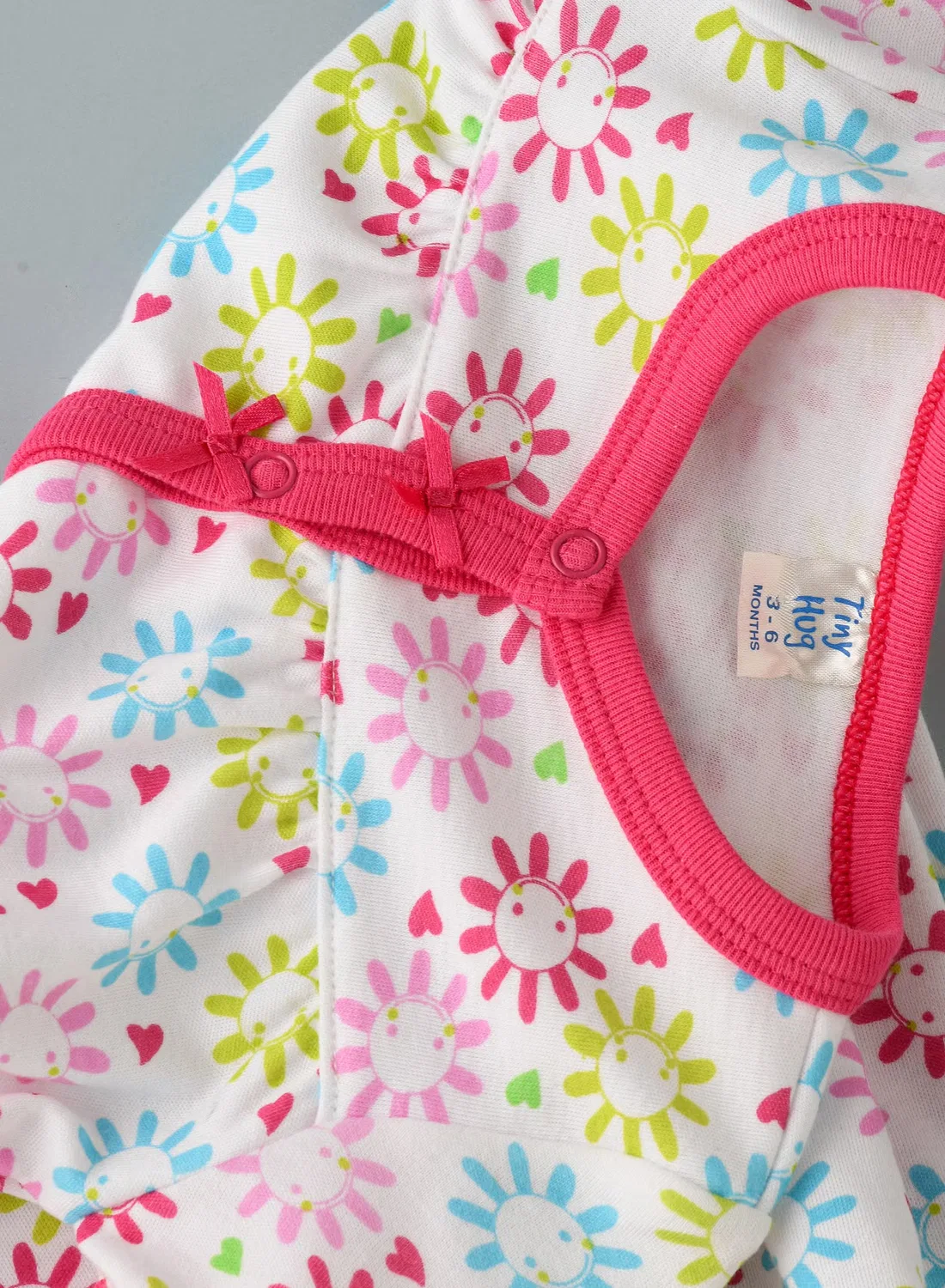 Боди-комбинезон с цветочным принтом с коротким рукавом Tiny Hug, мультиколор — фото 4