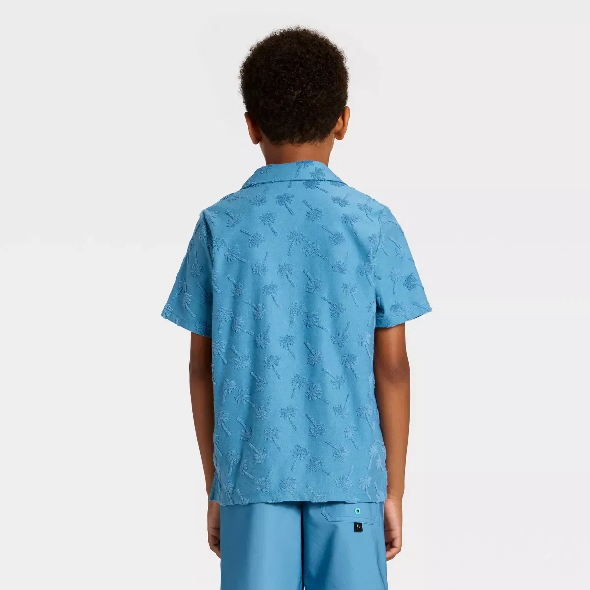 Детское пляжное пончо с коротким рукавом BOYS SWIM/OUTERWEAR, Blue — фото 2