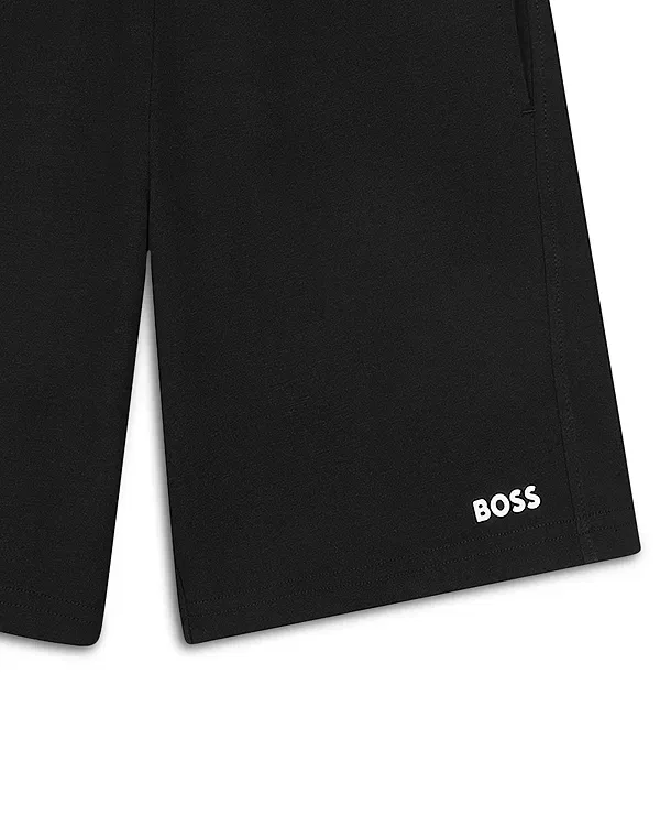 Детские шорты для мальчиков с принтом Supporter Soccer Boss Kidswear, черный — фото 3