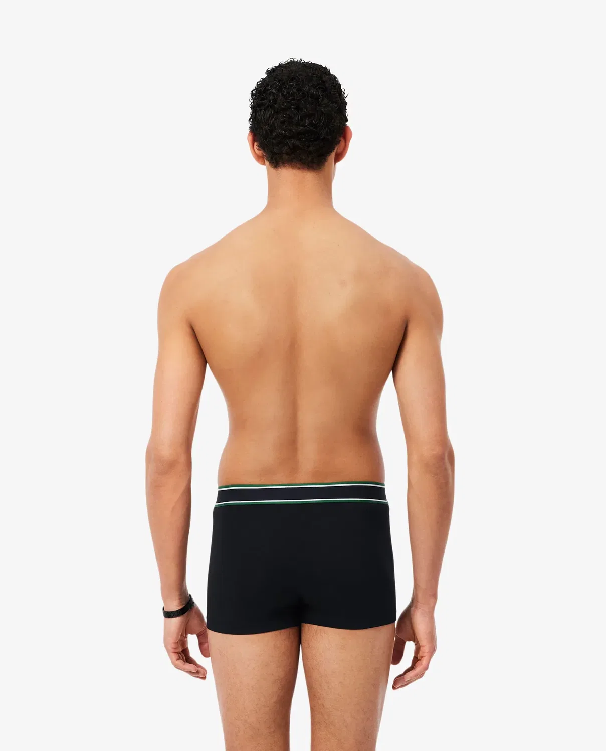 Комплект мужских боксеров Lacoste из хлопка, 3 шт, Negro — фото 2