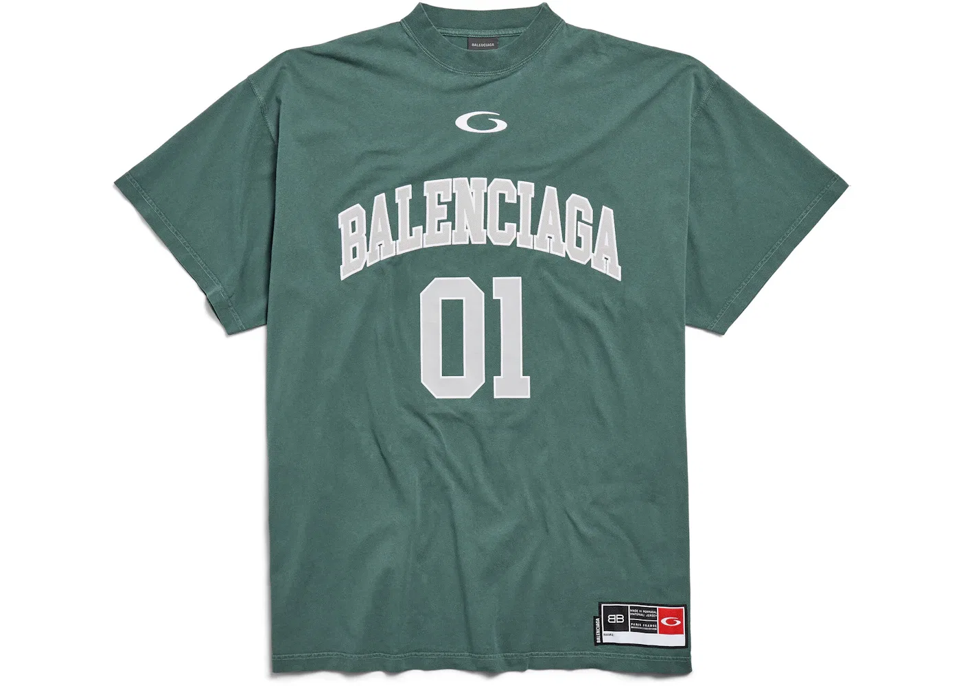 Мужская футболка оверсайз Balenciaga, Dark Green Light Gray
