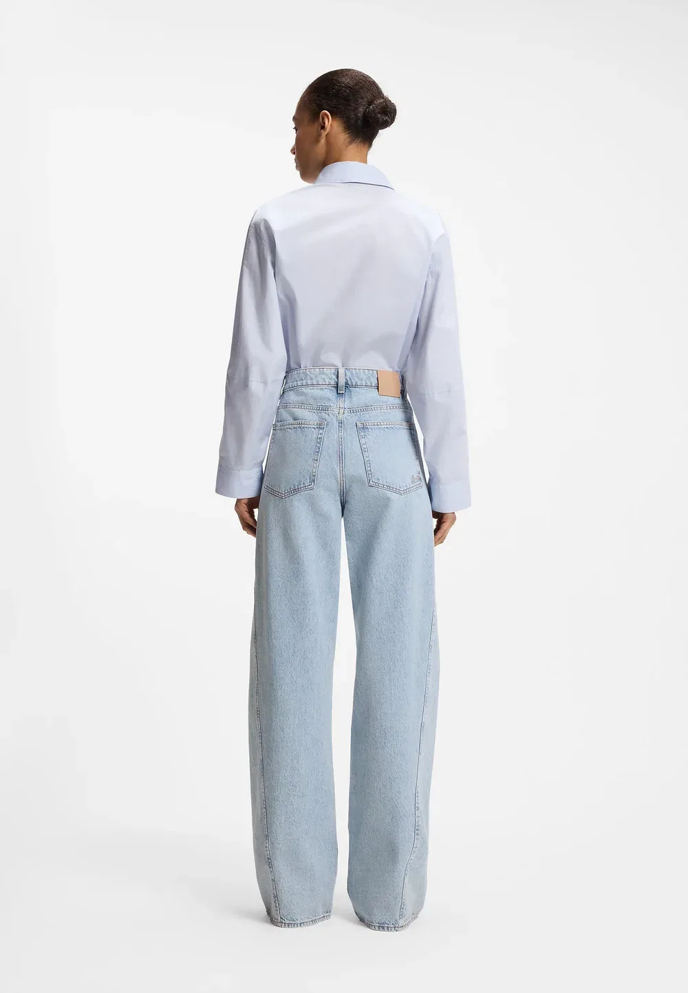 C_Marlene slit hr - wide leg Boss, Open Blue — фото 3