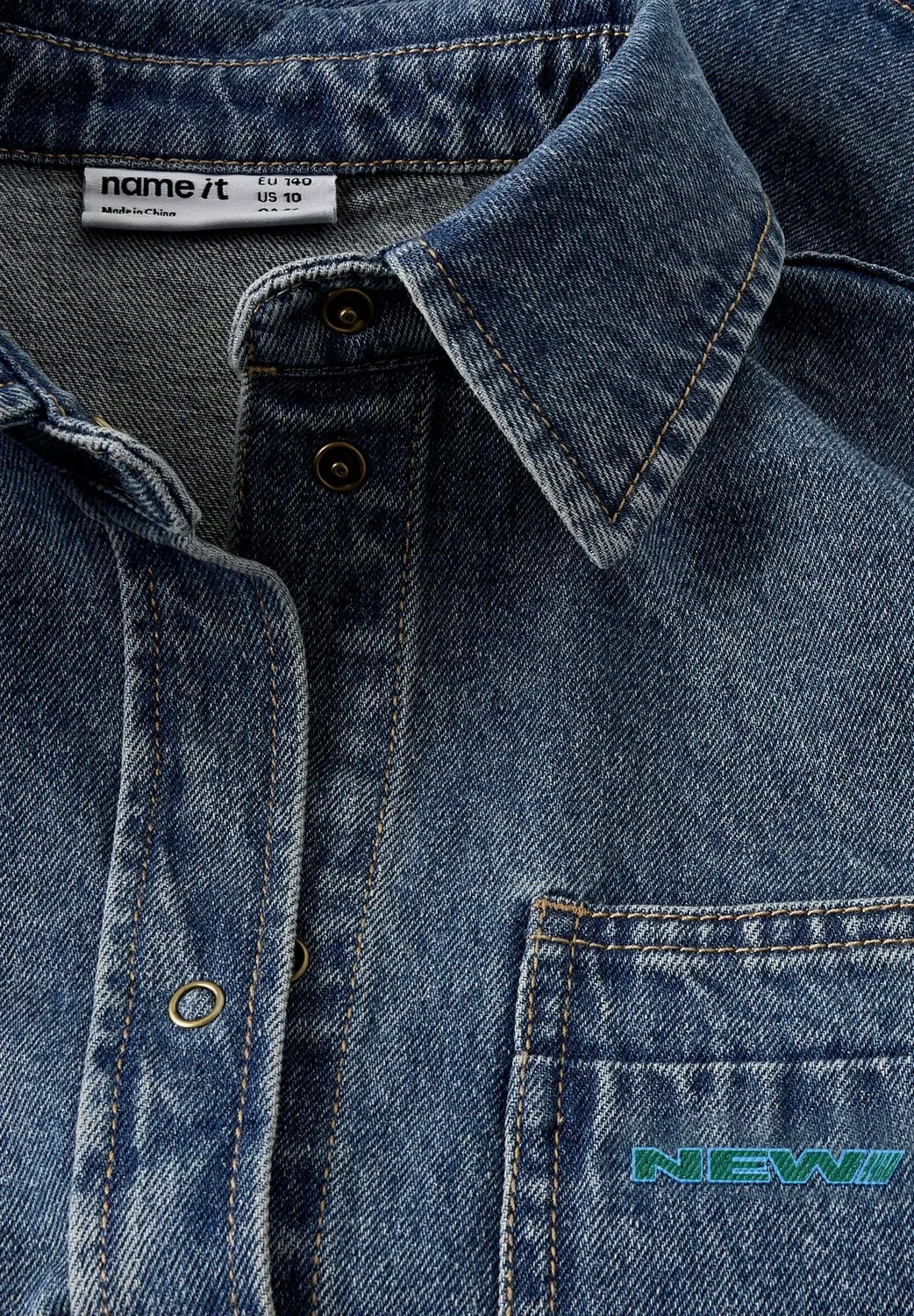 Рубашка из денима - рубашка Name It, Medium Blue Denim — фото 3