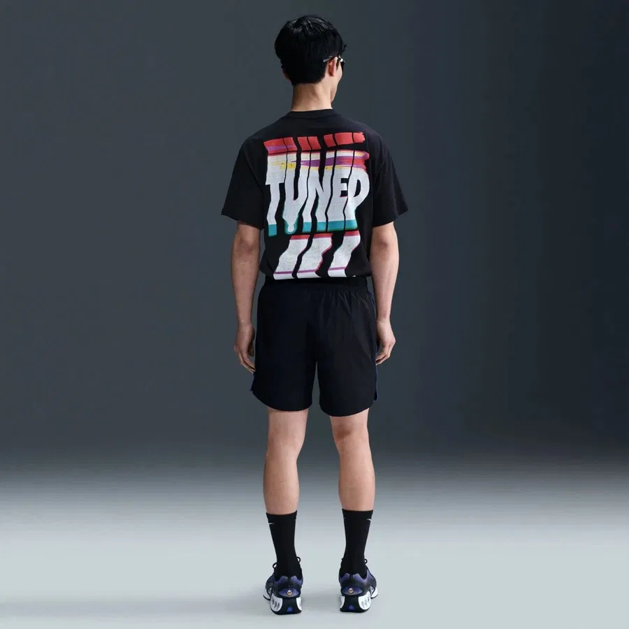 Шорты спортивные с принтом Tn Woven Nike, Черный — фото 3