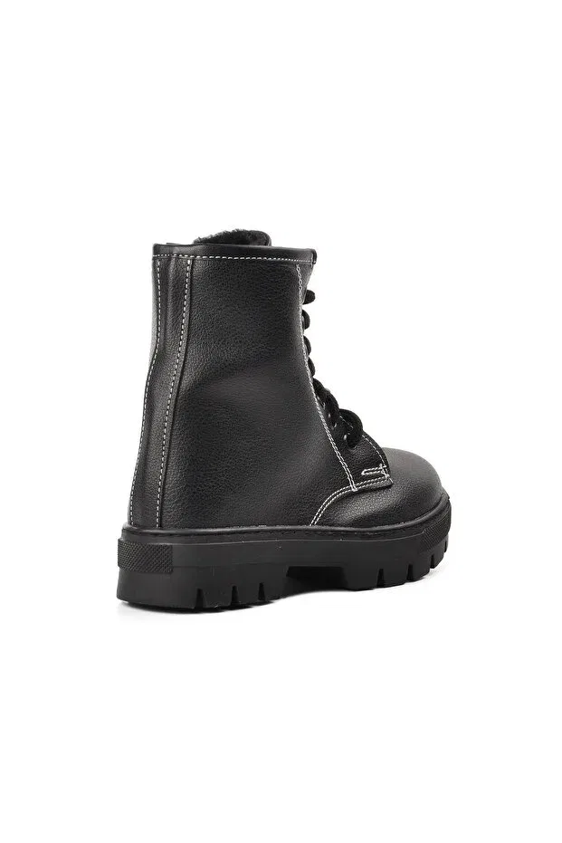 Детские ботинки для девочек с мехом Arz2301002-F Generic Brands, Black — фото 4