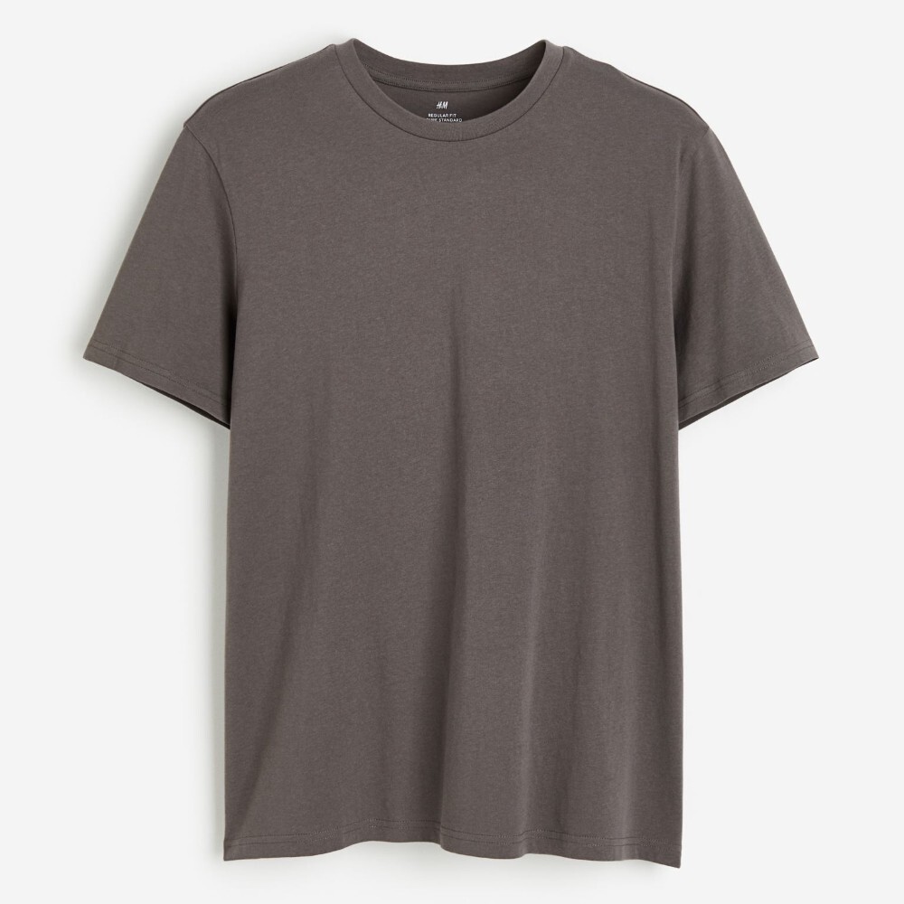 

Футболка H&M Regular Fit, темно-серый