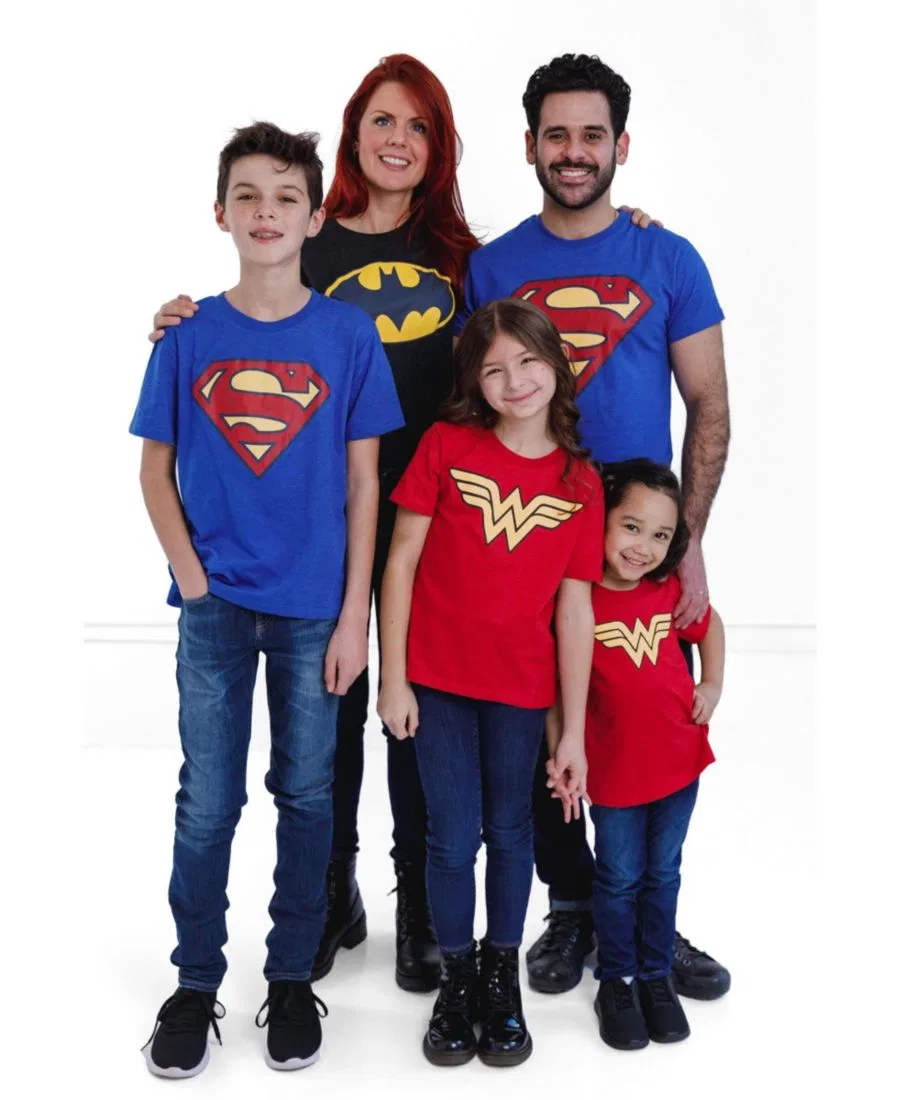 Футболка с принтом Justice League Matching Family Cosplay T-Shirt, Batman Slate Grey — фото 2