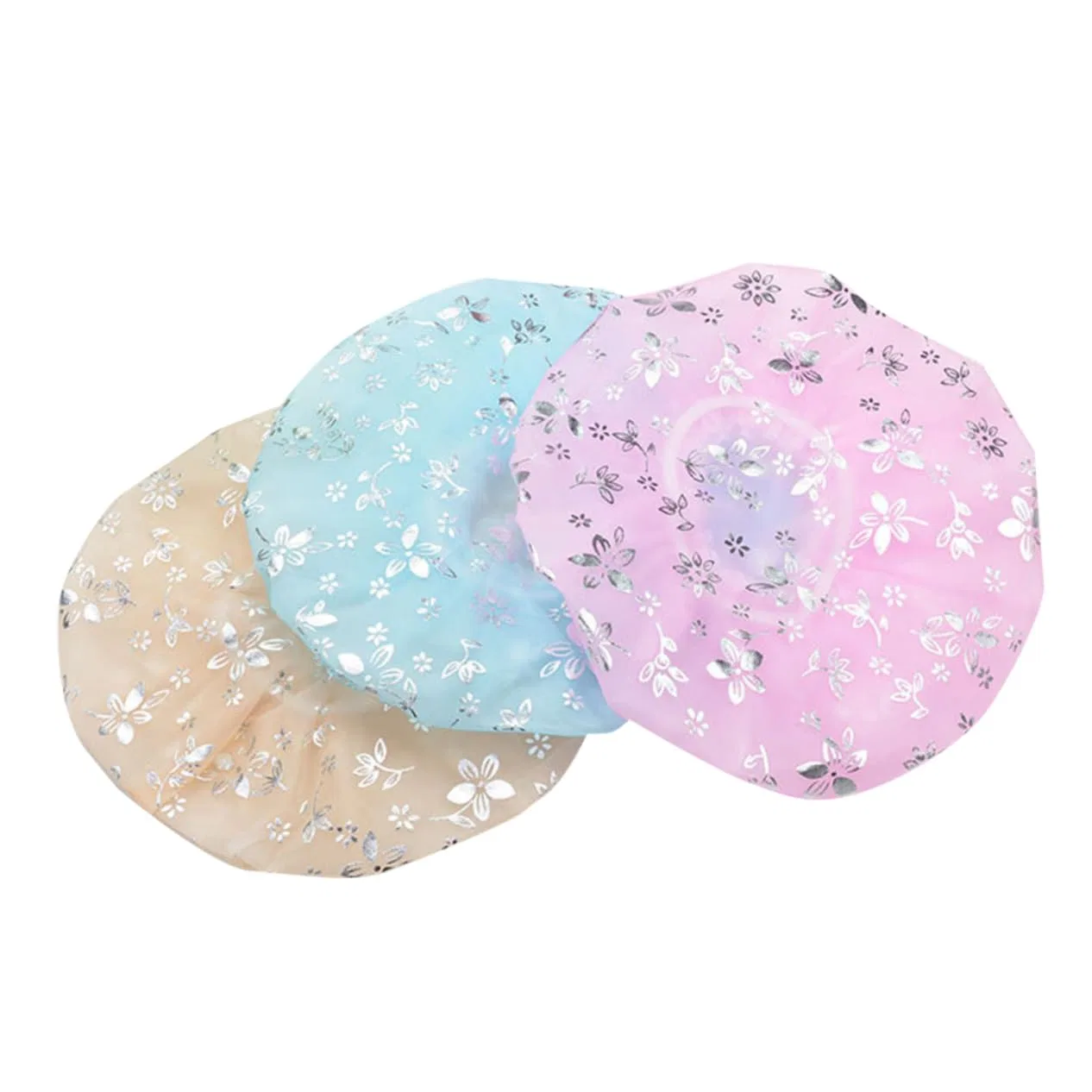 Набор шапочек для душа, FOMIYES, 3 шт, 27x27 см, Blue Pink Beige