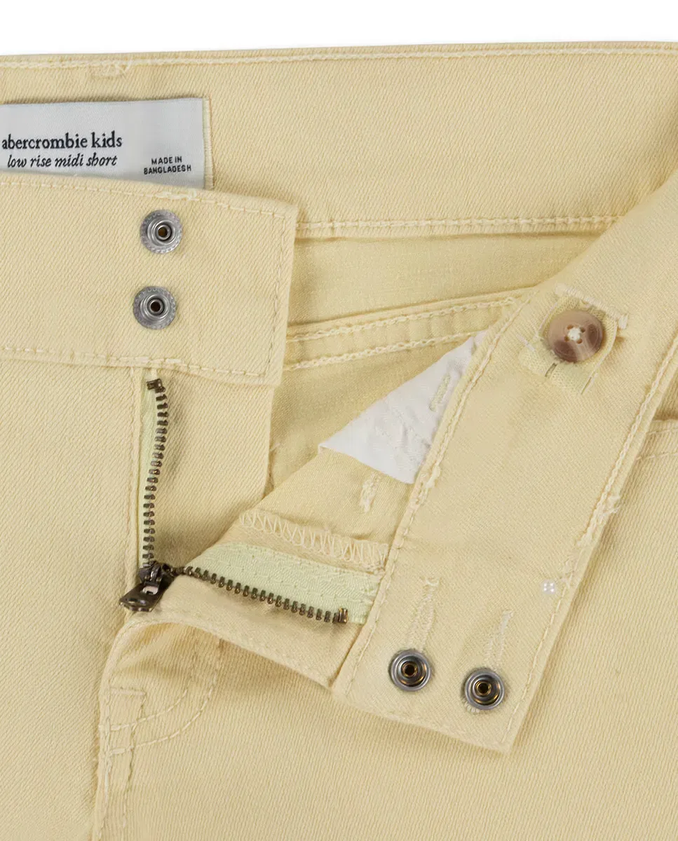 Детские шорты для девочек из саржи Abercrombie Kids, Amarillo — фото 3