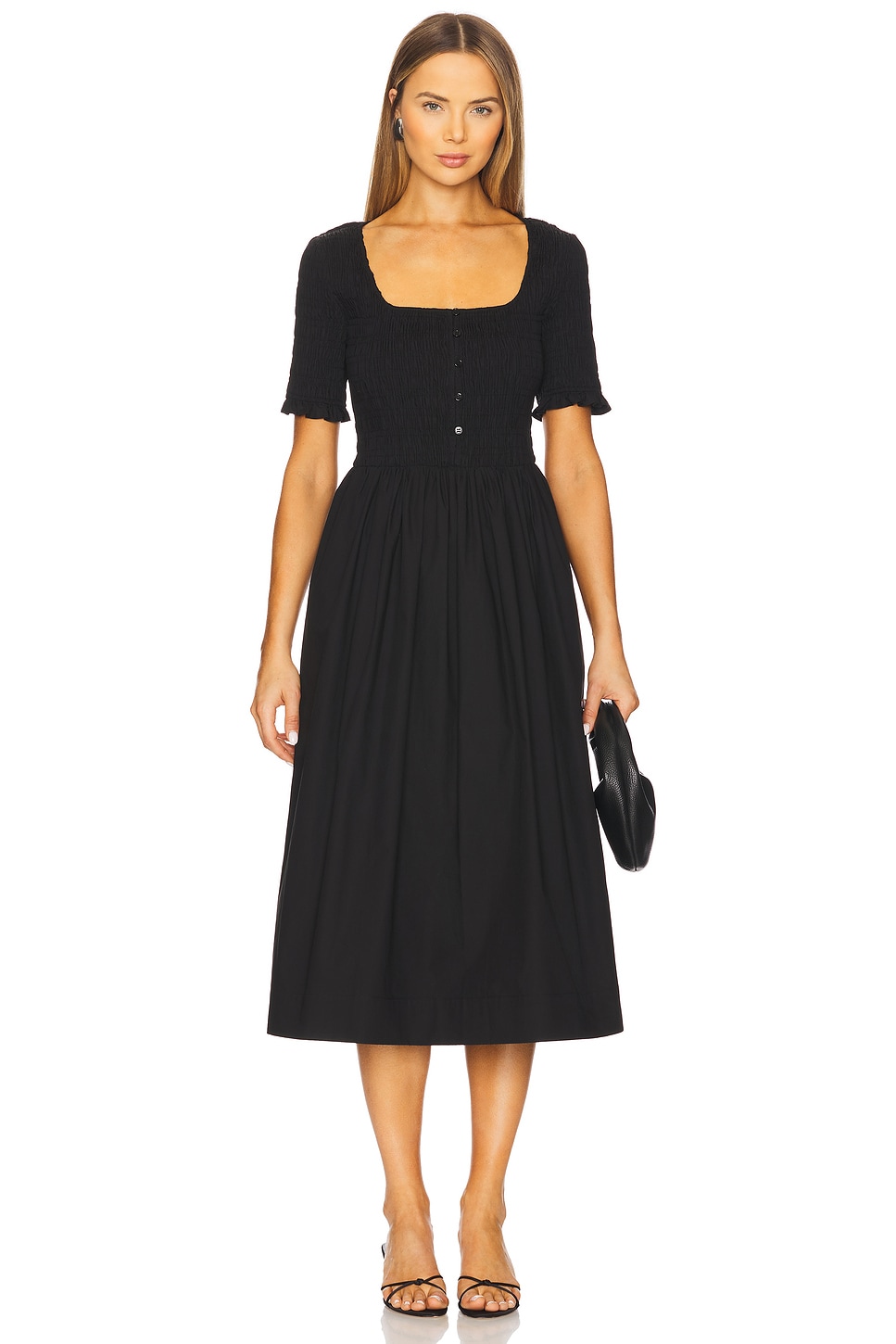 

Платье с корсетной сборкой Zoe от Elodie The Label, black