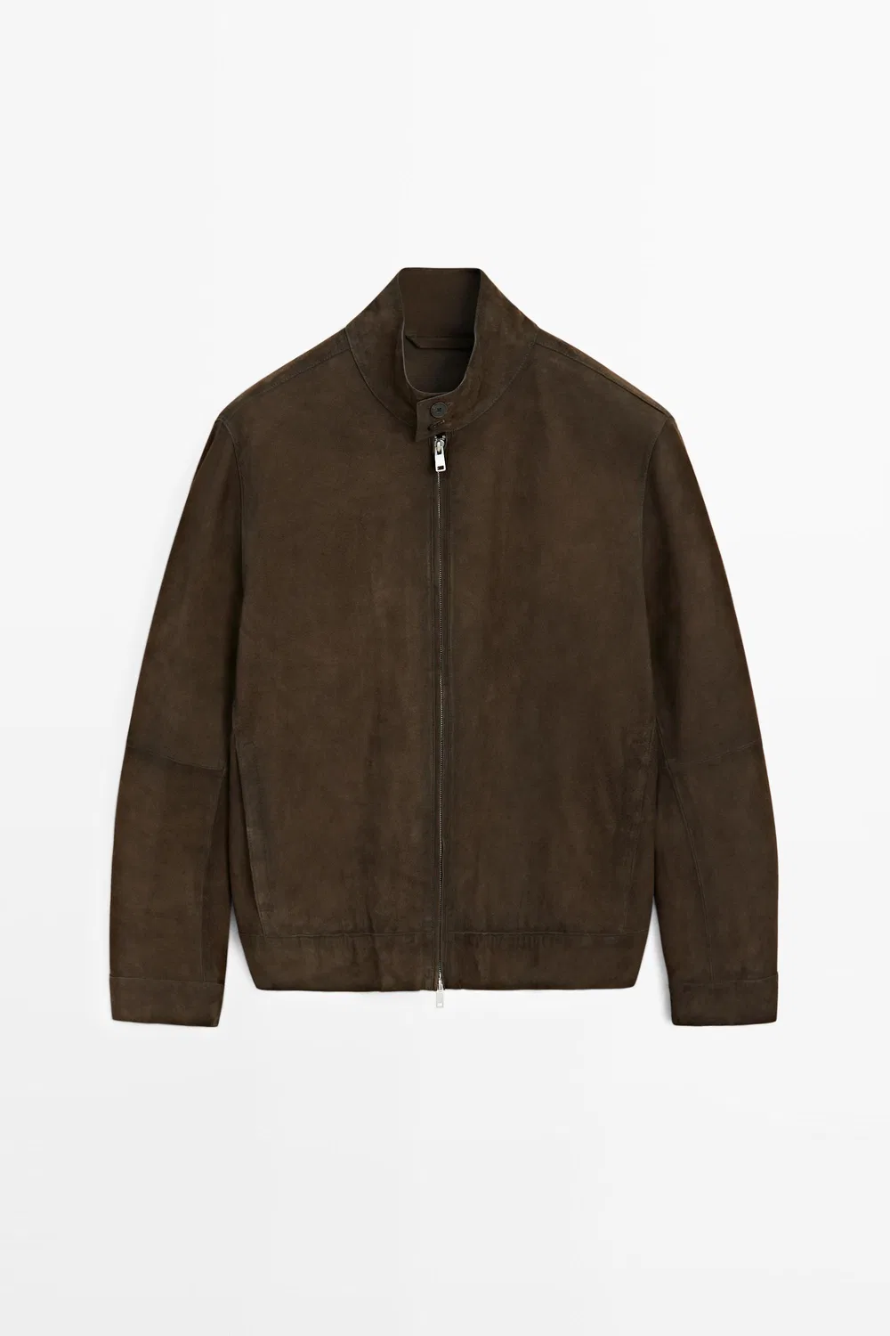 Куртка Massimo Dutti Suede Leather, шоколадный — фото 2