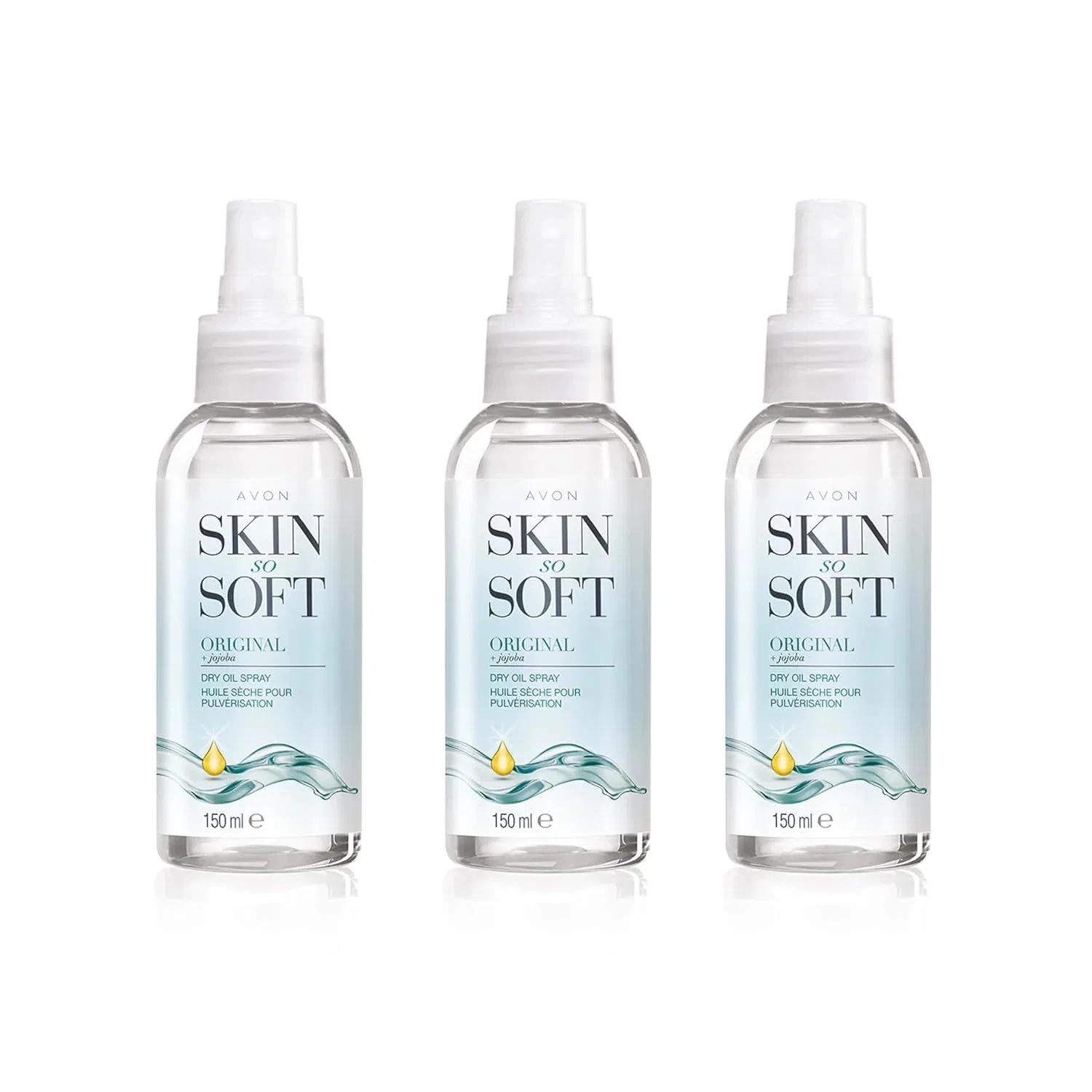 Трокенöl-Spray Avon Skin So Soft, 3er Pack, 150 ml