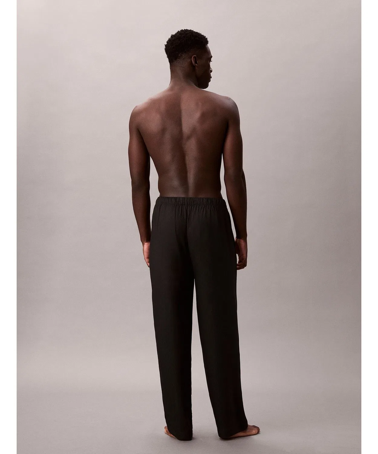 Мужские пижамные брюки из атласа с монограммой Calvin Klein, Черный — фото 3
