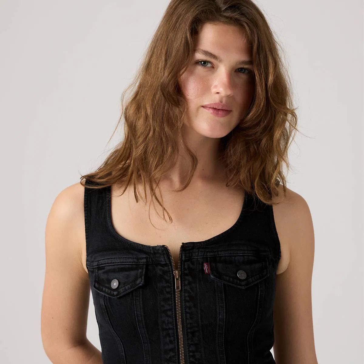 Винтажный жилет на молнии Levi's, Slight Night Str No Dp - Black — фото 2