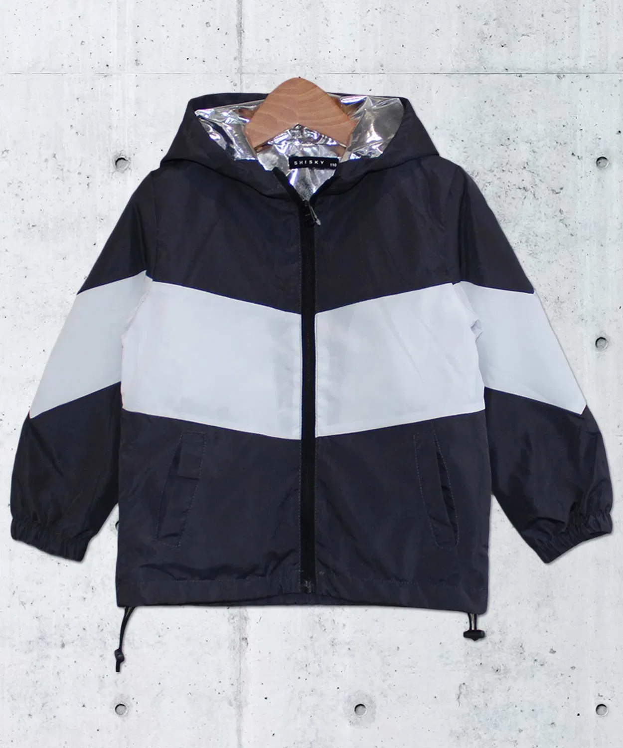 Детская куртка-парка с водоотталкивающей пропиткой, линиями, модель Line Switch THE CASUAL, Charcoal