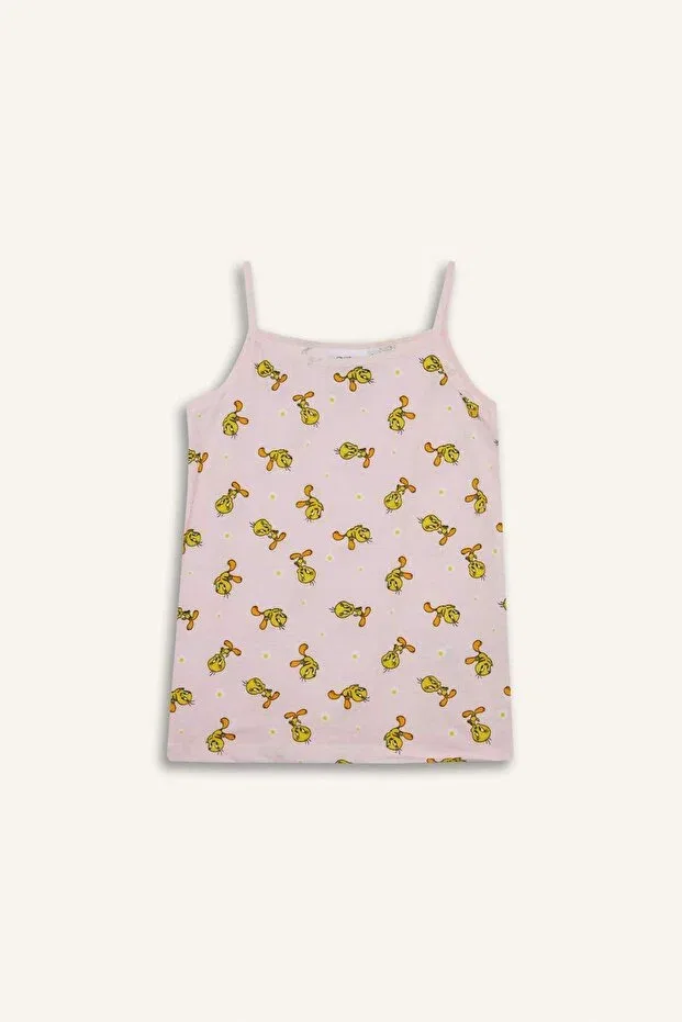 Детский хлопковое комплект маек для девочек Looney Tunes 2-Pack Undershirt Defacto, Yellow Yl127 — фото 2
