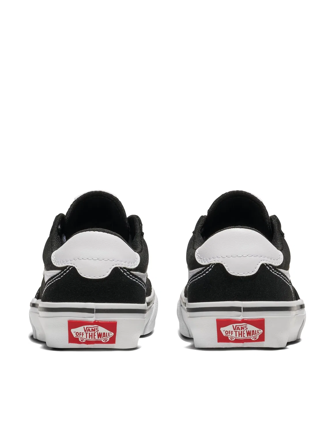 Детские кроссовки для мальчиков на шнуровке Brooklyn Ls Vans, Black White — фото 3