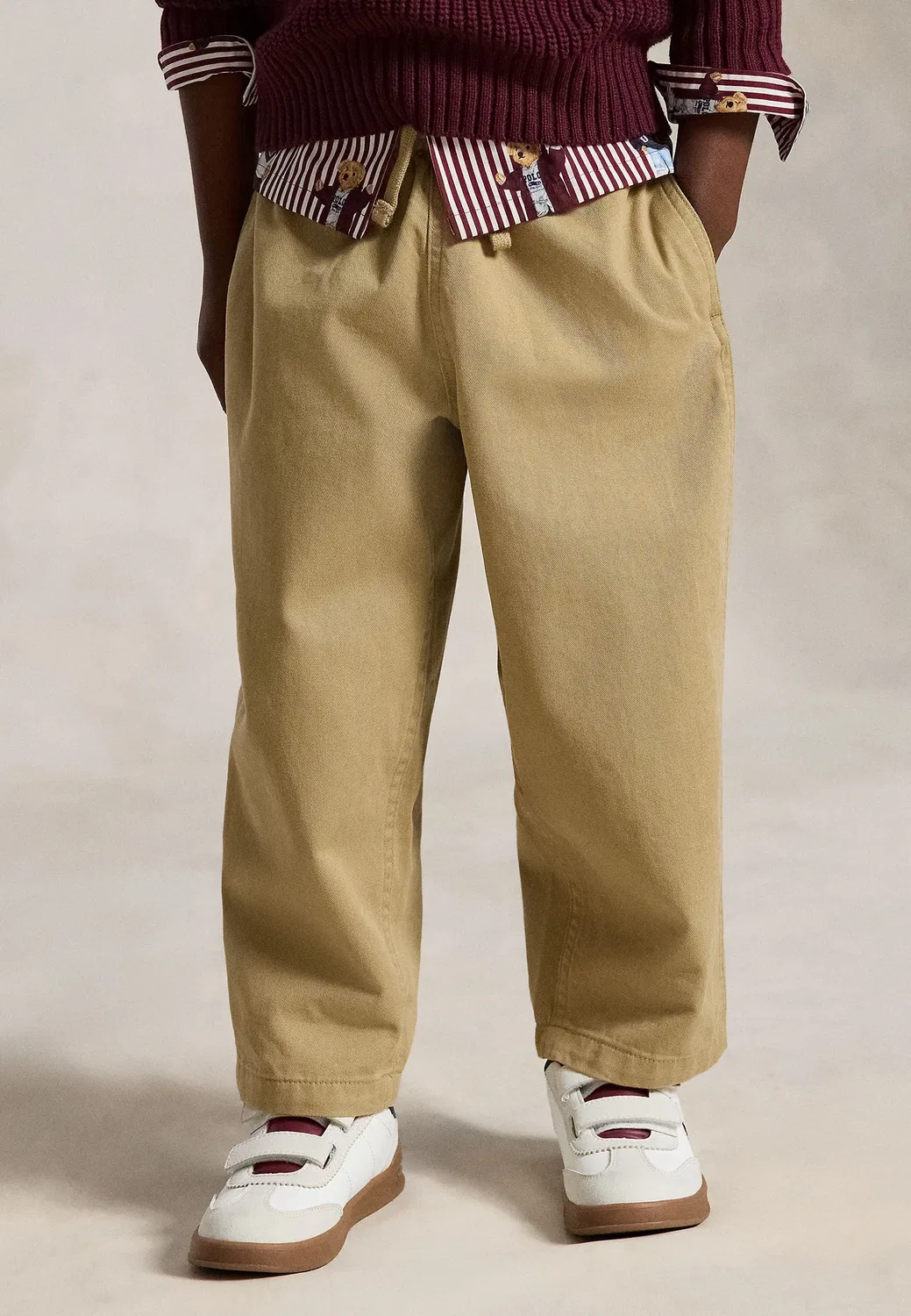 Брюки из хлопковой саржи большого размера, размер 2-6 лет Polo Ralph Lauren, Camel — фото 2