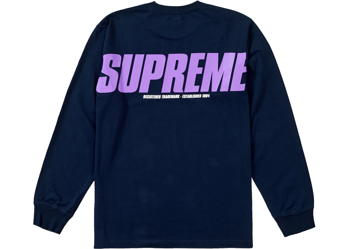 Мужская футболка с длинным рукавом Supreme L/S Top, Navy — фото 2
